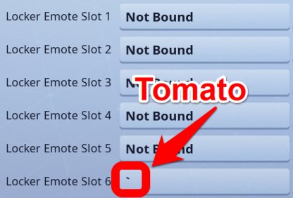 Keybind Tomato Emote