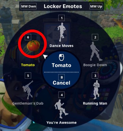 Tomato Challenge - Select Tomato Emote